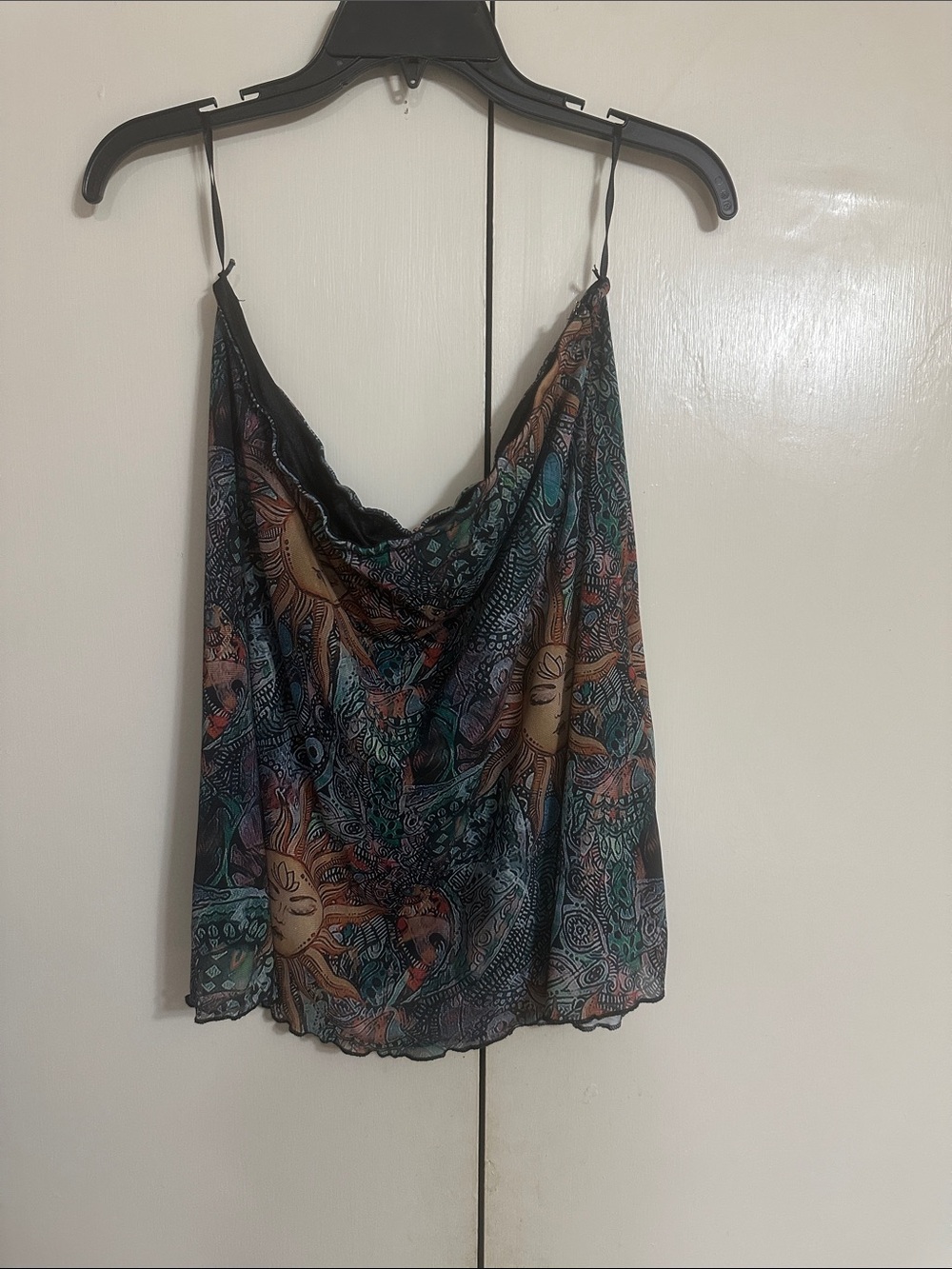 Multicolor Sun & Paisley Mini Skirt - Lightweight Boho Print